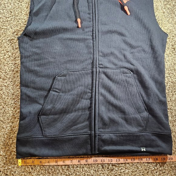 Under Armour Project Rock Terry Sleeveless Full-Zip Hoodie Men's Size M 1377434 - Picture 7 of 9